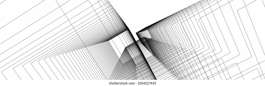 abstract architecture building