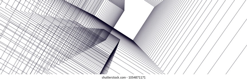 abstract architecture building