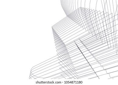 abstract architecture building