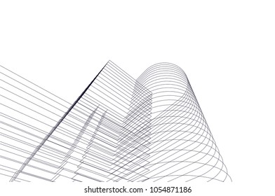 abstract architecture building