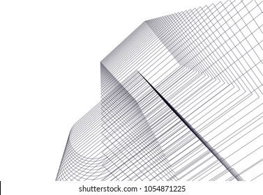 abstract architecture building