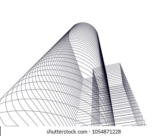 abstract architecture building