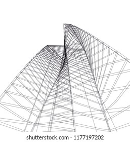 abstract architecture building