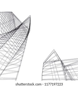 abstract architecture building