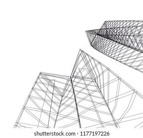 abstract architecture building