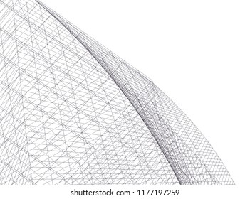 abstract architecture building