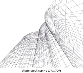 abstract architecture building