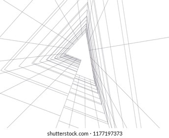 abstract architecture building