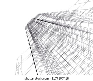 abstract architecture building