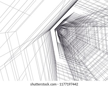 abstract architecture building