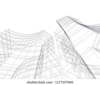 abstract architecture building
