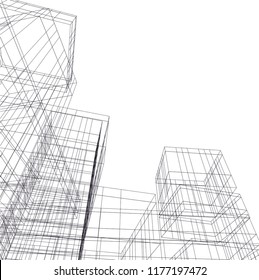 abstract architecture building
