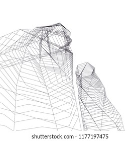 abstract architecture building