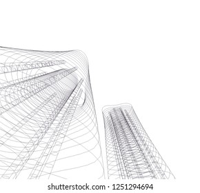abstract architecture building