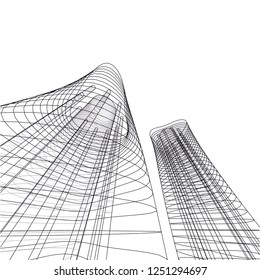 abstract architecture building