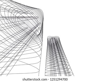 abstract architecture building