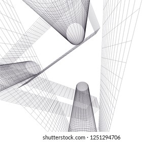 abstract architecture building