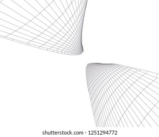 abstract architecture building