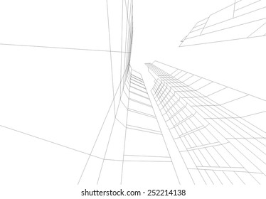 abstract architecture building