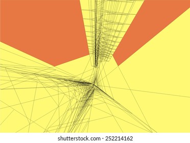 abstract architecture building