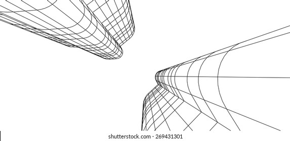 abstract architecture building