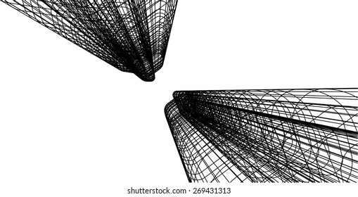 abstract architecture building