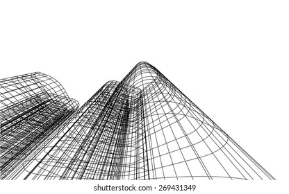 abstract architecture building