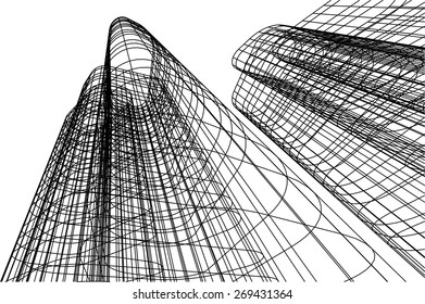 abstract architecture building