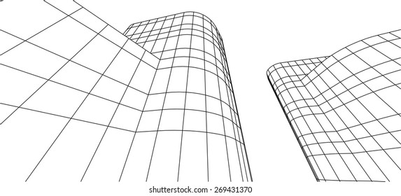 abstract architecture building