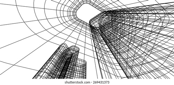 abstract architecture building