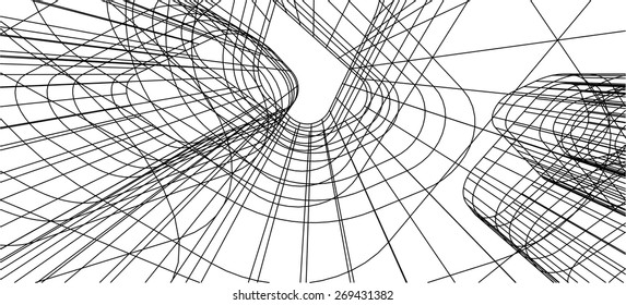 abstract architecture building