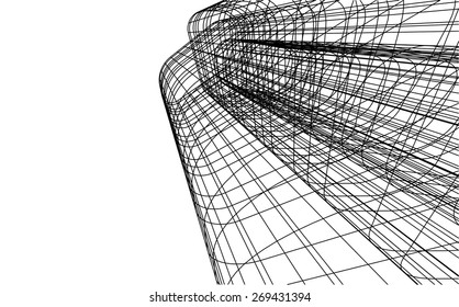 abstract architecture building