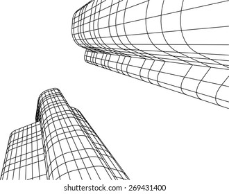 abstract architecture building
