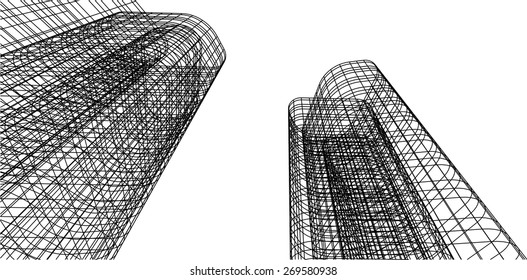 abstract architecture building