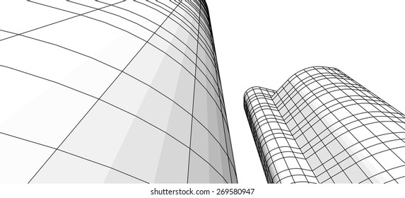 abstract architecture building