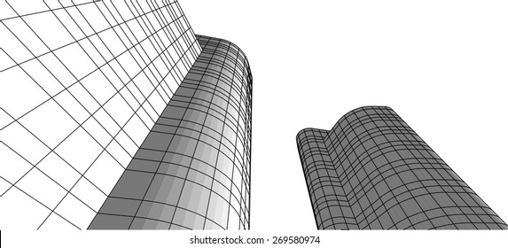 abstract architecture building