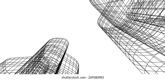 abstract architecture building