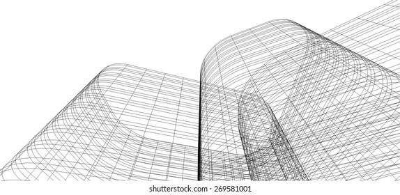 abstract architecture building