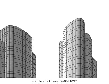 abstract architecture building