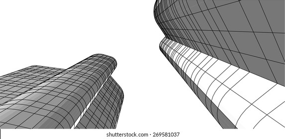 abstract architecture building