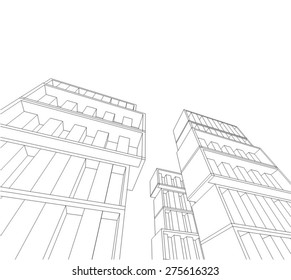 abstract architecture building