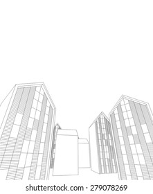 Abstract architecture building
