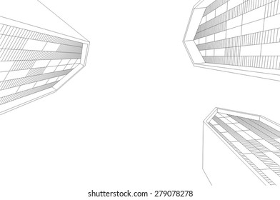 Abstract architecture building