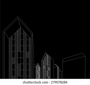 Abstract architecture building