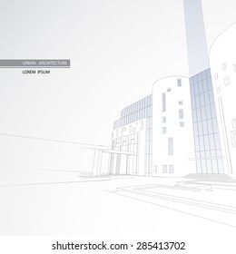 Abstract architecture building. 
