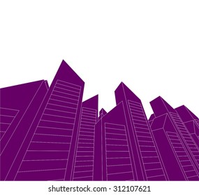 Abstract architecture building