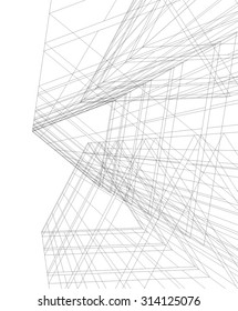 Abstract architecture building