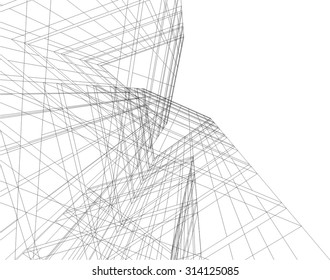 Abstract architecture building