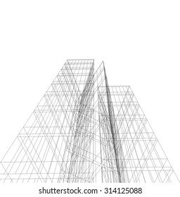 Abstract architecture building