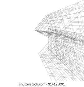 Abstract architecture building